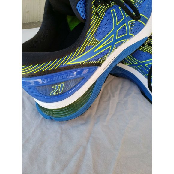 Asics Gel Nimbus 21 Size 8.5 Blue Black White Mens Running Shoe 1011A169 main image 10